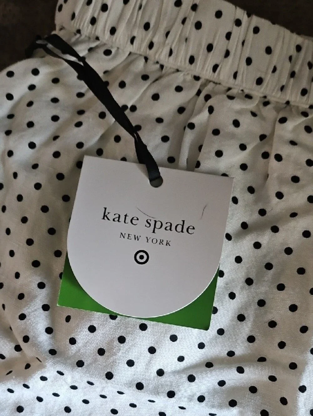 kate spade White with Black Polka Dot Shorts